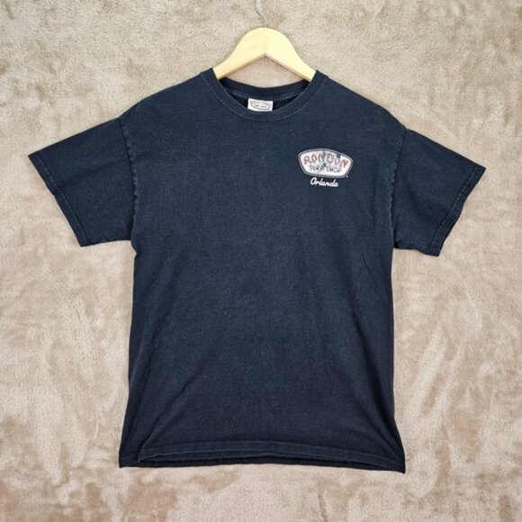 Ron Jon Surf Shop Mens T-Shirt Size M Black Orlando Florida Cotton Short Sleeve - Picture 9 of 10